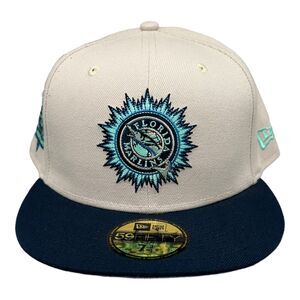 New Era 59Fifty Fitted Florida Marlins Shoreline Pack Hat Men's Sz 7 3/4